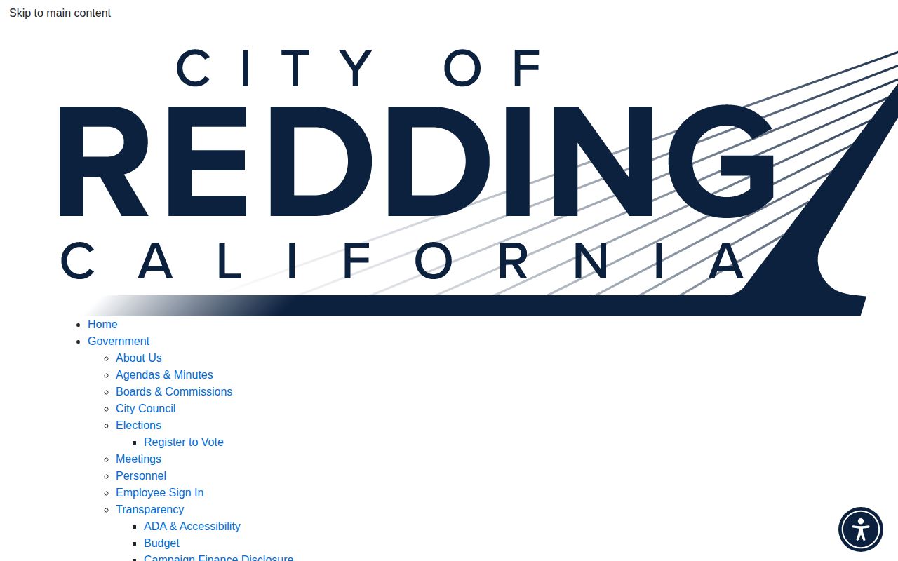 Redding Police Department official arrest logs page